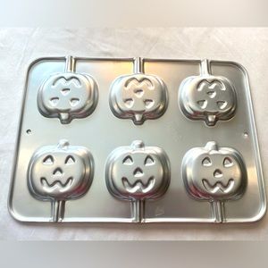 Vintage 1995 Wilton Halloween Jack-o-lantern Pumpkin Pop Aluminum Pan